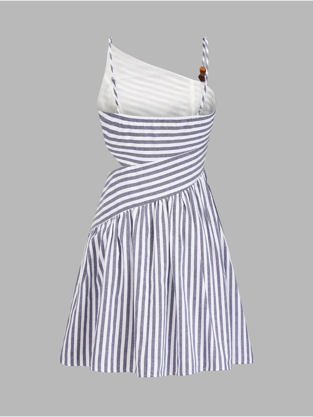 Commense Striped cut out One-Shoulder Mini Dress - Picture 2 of 5